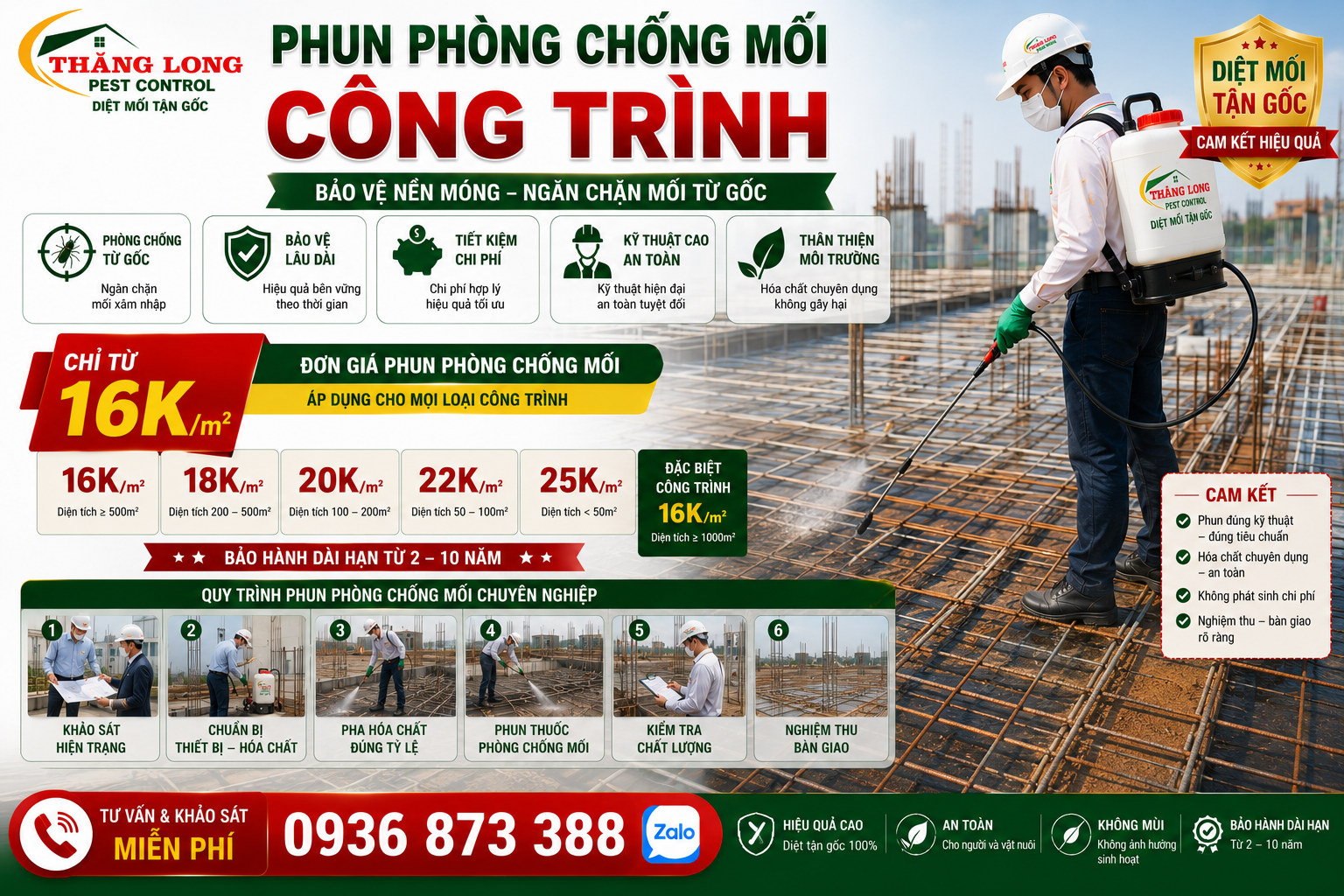 Phòng chống mối cho nhà xây mới hiệu quả lâu dài