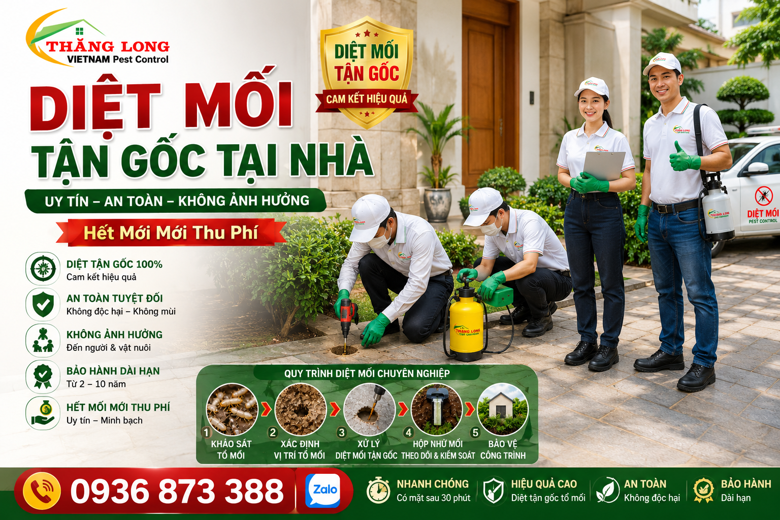 Phòng mối cho hạng mục gỗ trong nhà